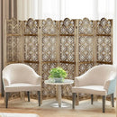 Carved Room Dividers,6 Panel Room Divider With Hand Carved Vintage Style Room Dividers And Folding Privacy Screens