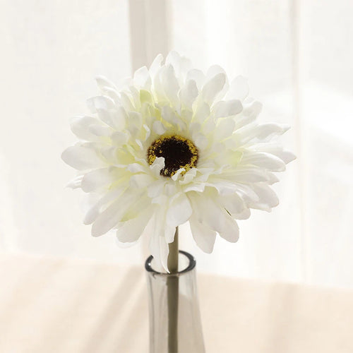 lot de têtes de fleurs artificielles gerbera pour décoration intérieure et extérieure - vue 6 sur 11