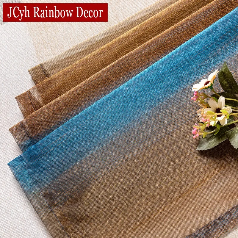 Voilage en tulle brodé moderne pour salon chambre - vue 5 sur 9