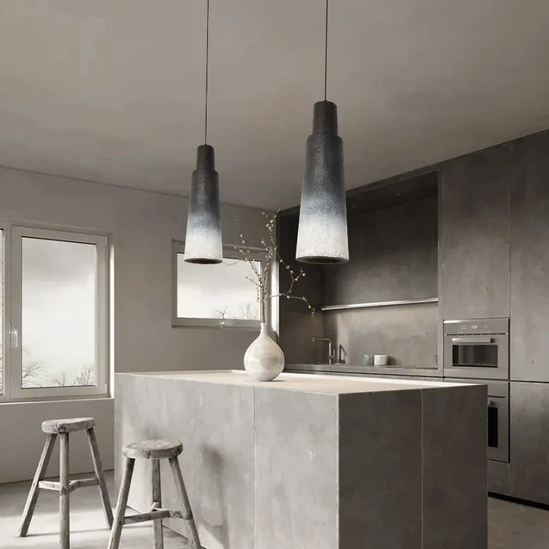 lustre led wabi sabi nordique pour restaurant et bar - vue 3 sur 9