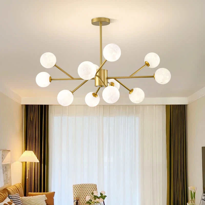 lustre moderne led qiyimei avec 12/15 lumières pour intérieur - vue 4 sur 10
