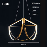 lustre led géométrique postmoderne à intensité variable tendance