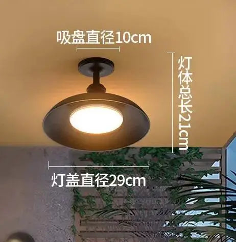 plafonnier led rétro ovni pour éclairage extérieur jardin balcon cour - vue 10 sur 10