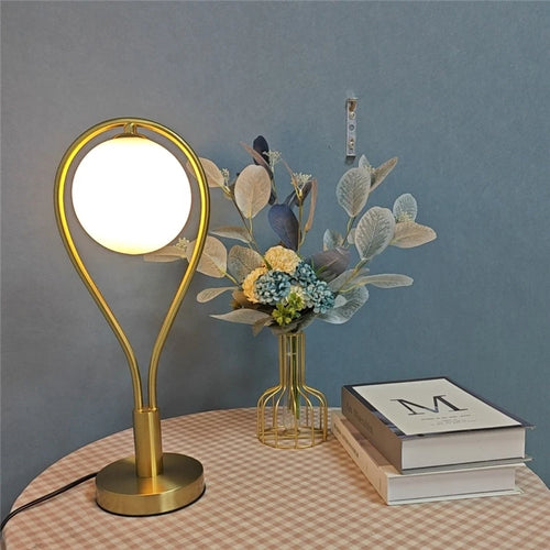 lampes de sol led artistiques en forme de raquette avec boule de verre