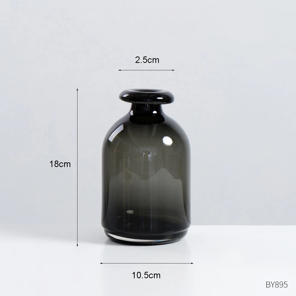 vase en verre nordique pour fleurs décoration intérieure moderne - vue 8 sur 8