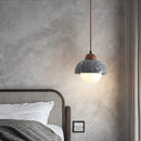 suspension LED en marbre design wabi sabi moderne