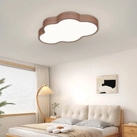 Minimalist nordic wooden ceiling light with modern LED lighting