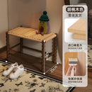 Creative Gourd Stool, French Woven Solid Wood Stool, Household Shoe Changing Stool, Living Room Sofa Side Shelf