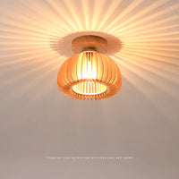 solid wood LED ceiling light modern minimalist design