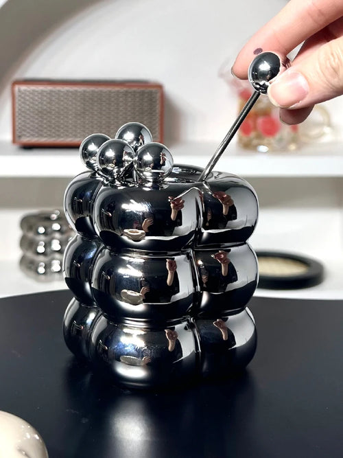 fourchette à fruits en acier inoxydable avec support de rangement - vue 3 sur 12