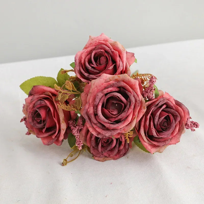 bouquet de roses artificielles pour décoration de jardin - vue 4 sur 10