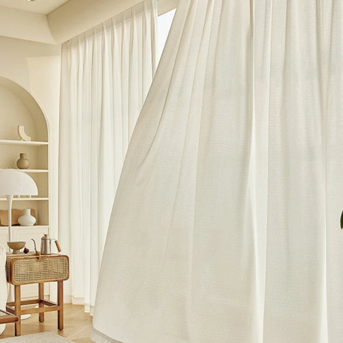 Voilage rideau léger style japonais pour salon chambre - vue 3 sur 16