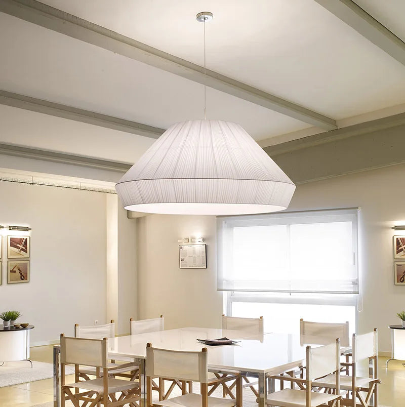 lustre nordique en tissu moderne avec suspension simple et chaude - vue 3 sur 6