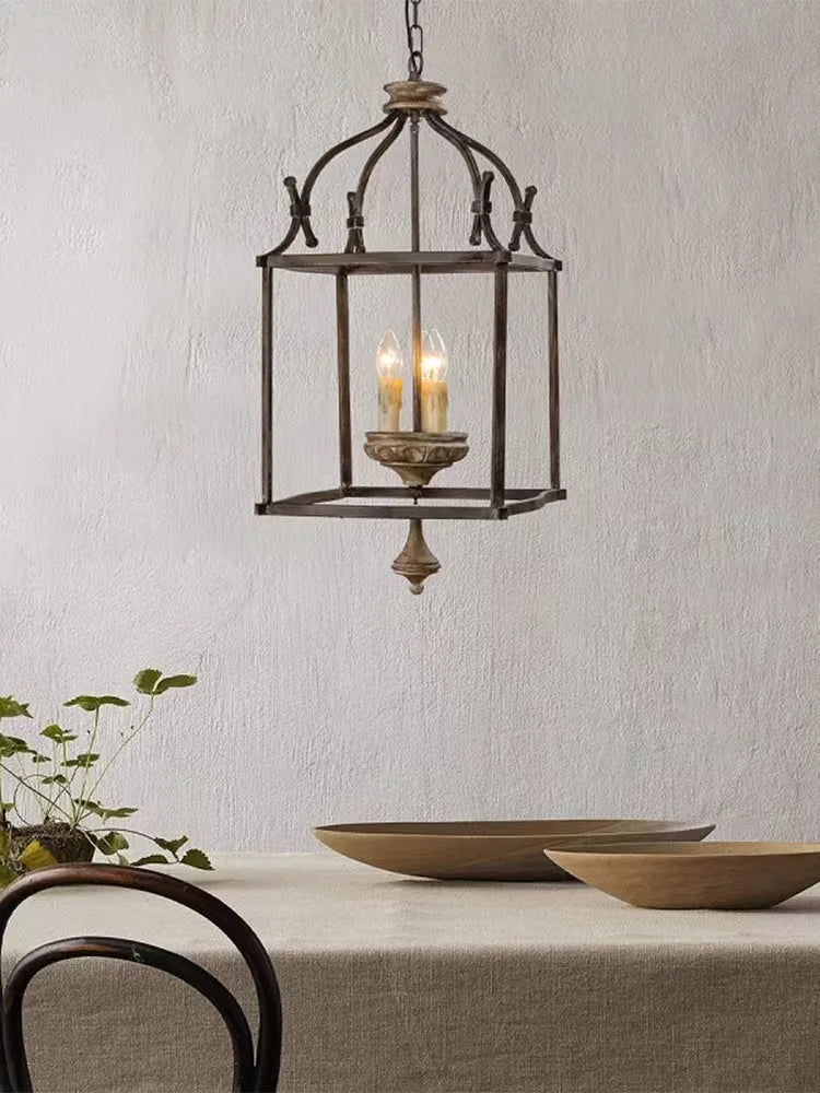 Créatif américain fer E14 lustre lumière porche Restaurant cuisine café chambre personnalité lumière Design lampes - vue 5 sur 7