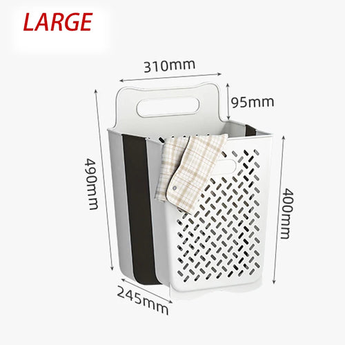 panier de rangement pliable à suspendre pour linge sale