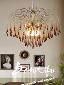 lustre en cristal rétro pour un intérieur romantique et élégant