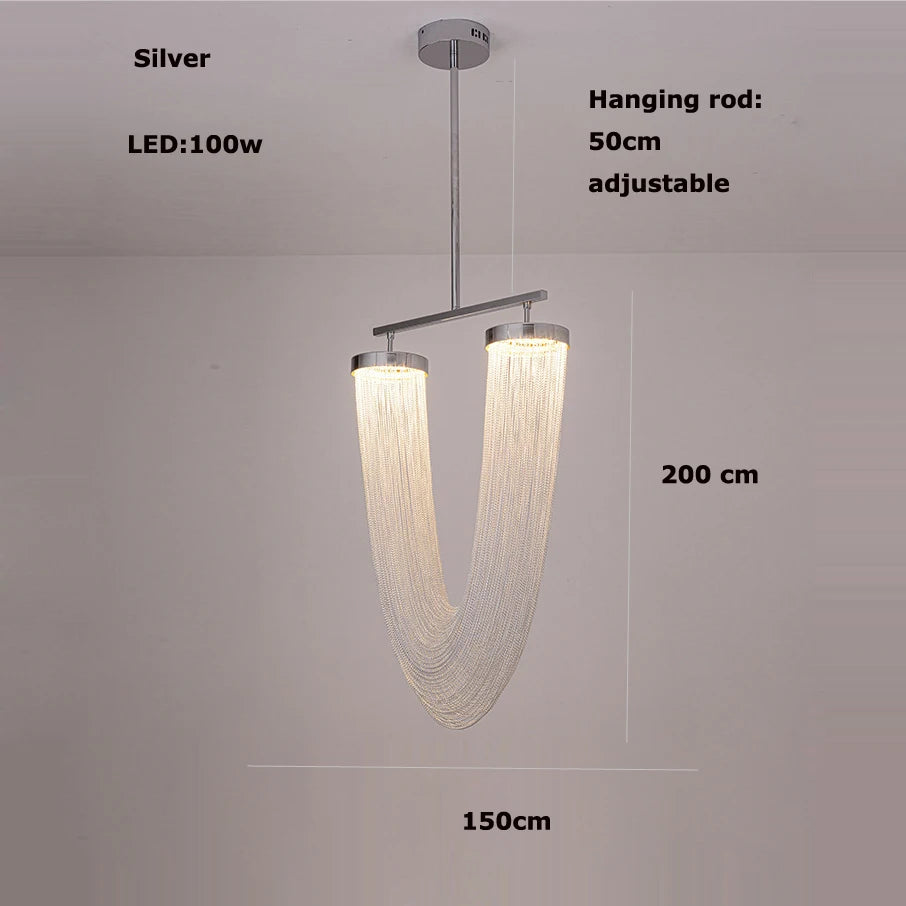 lustre artistique à led design à intensité variable et luminaire suspendu - vue 8 sur 21