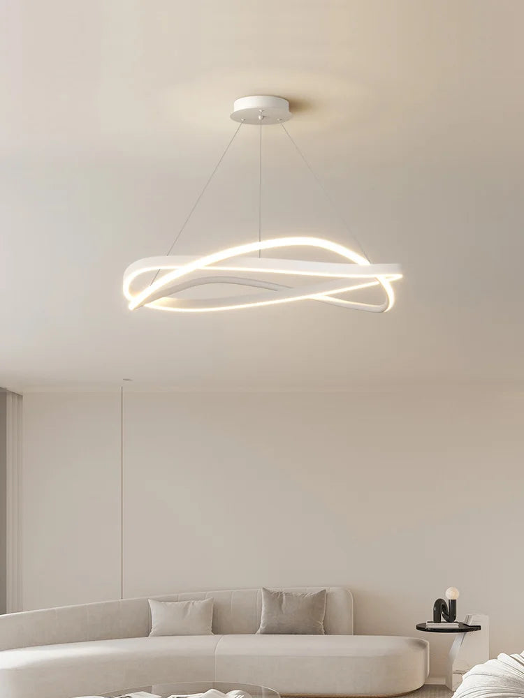 modern creative minimalist ring chandelier for home - vue 2 sur 10