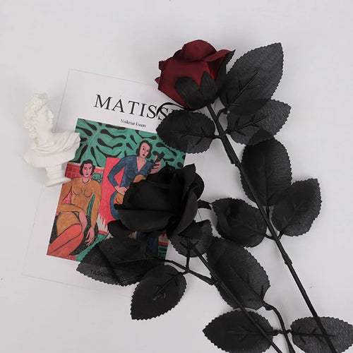 fleurs artificielles gothiques pour décoration dHalloween et maison punk - vue 3 sur 8
