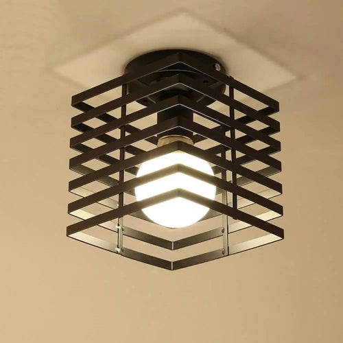 plafonnier industriel vintage en métal pour intérieur moderne