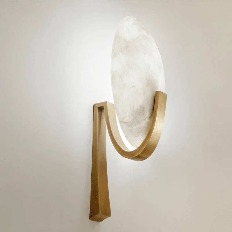 applique murale nordique en cuivre et marbre design élégant moderne - vue 3 sur 8