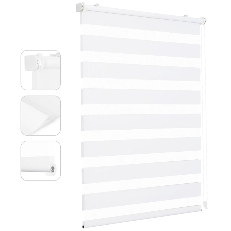 Store enrouleur double sans perçage occultant fenêtre 80cm