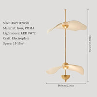 lustre moderne fleur de lotus doré idéal pour hôtel boutique