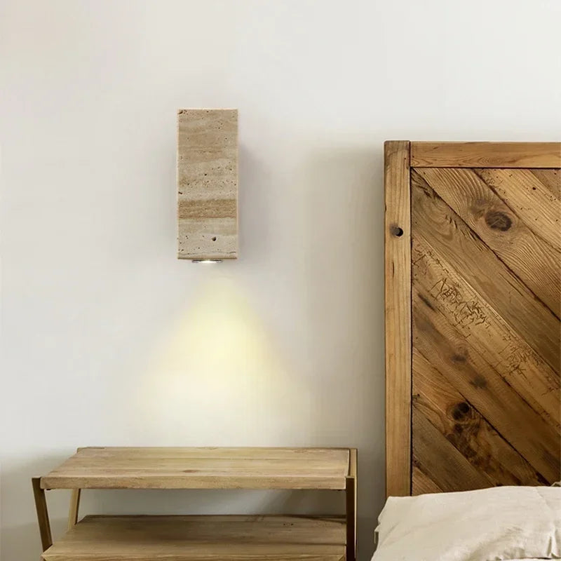 applique murale en marbre wabi sabi à led pour décoration intérieure - vue 2 sur 10