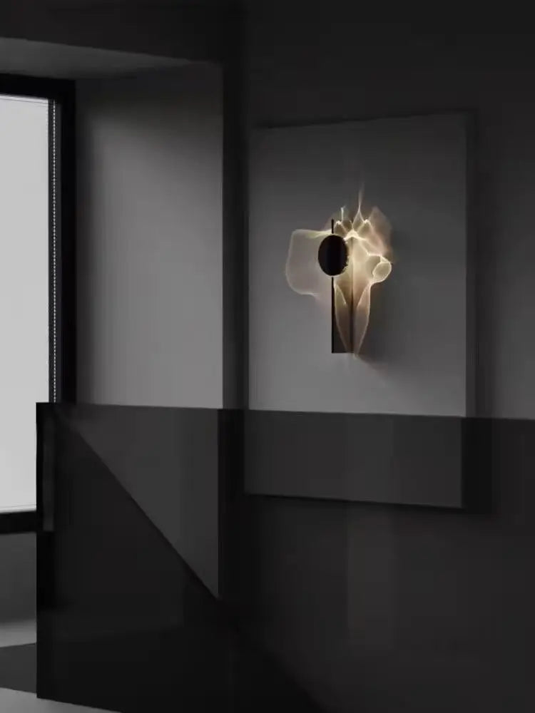 applique murale led chromée en acier inoxydable style science-fiction