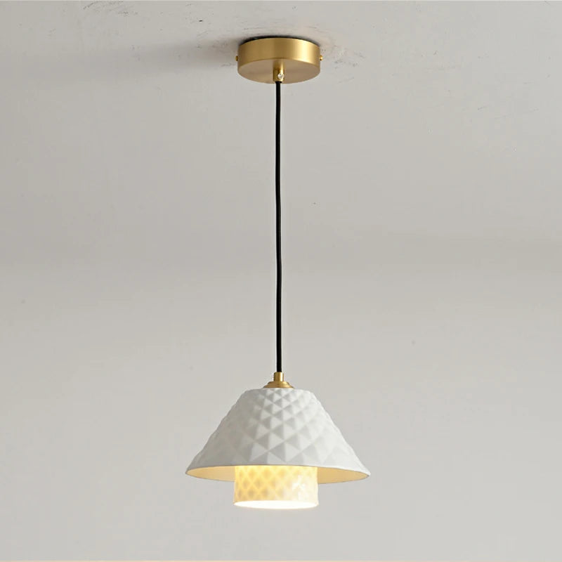 lustre en céramique doré style contemporain pour décoration intérieure - vue 5 sur 11