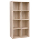 VASAGLE Bookcase, Wooden Bookshelf with 8 Compartments, Floor Standing Storage Unit for Files, Decor, In Study, Living Room