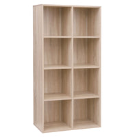 VASAGLE Bookcase, Wooden Bookshelf with 8 Compartments, Floor Standing Storage Unit for Files, Decor, In Study, Living Room