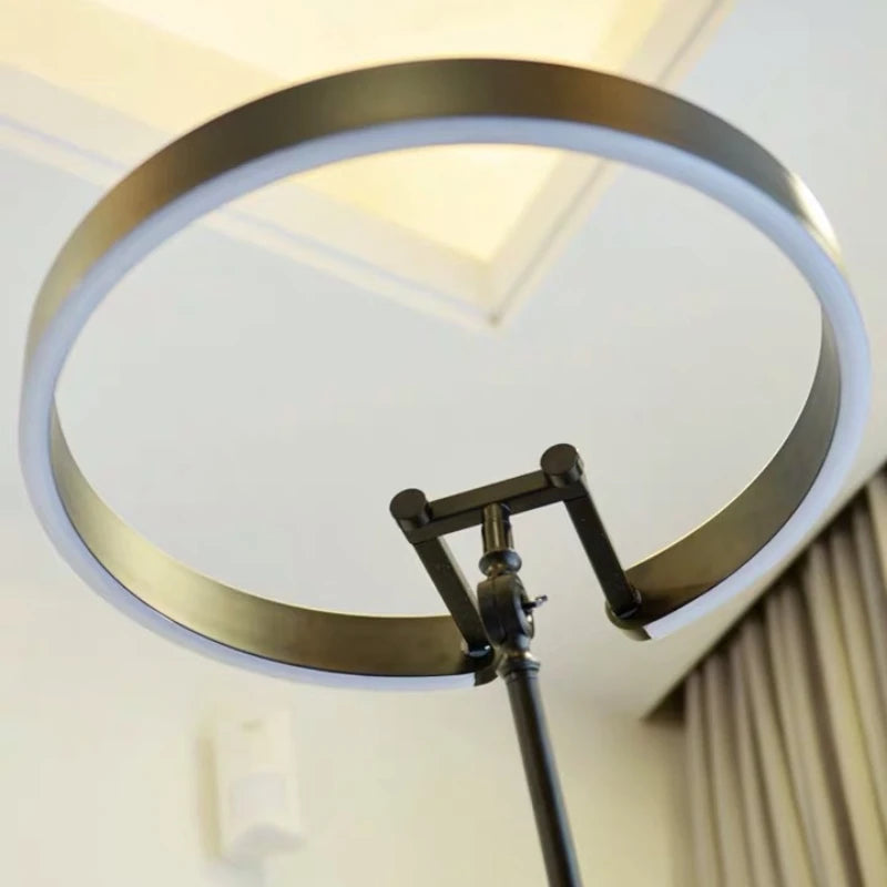 lampadaire led dimmable design nordique c anneau pour décoration maison - vue 5 sur 12