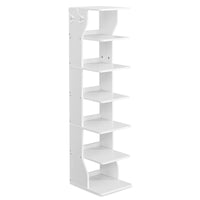 VASAGLE Slim Shoe Rack, Narrow Shoe Storage Organiser, 6-Tier Shoe Stand, for Small Spaces, Hallway, Cloakroom