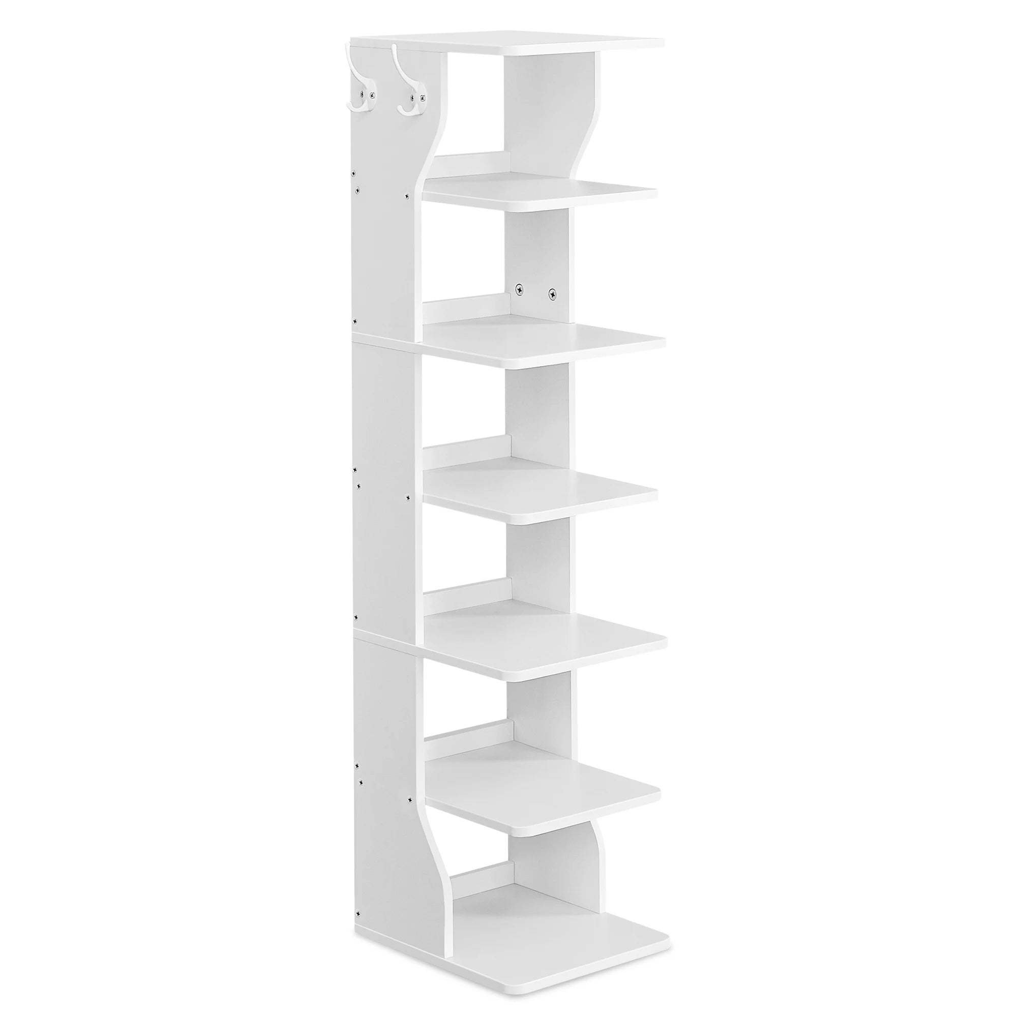 VASAGLE Slim Shoe Rack, Narrow Shoe Storage Organiser, 6-Tier Shoe Stand, for Small Spaces, Hallway, Cloakroom