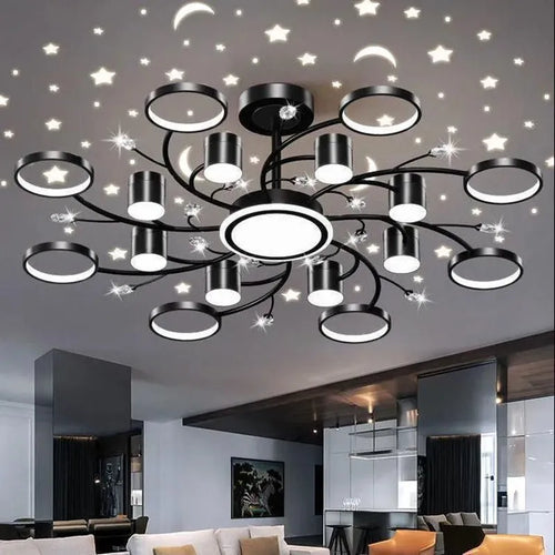 lustre led ciel étoilé nordique variable décoratif à la mode