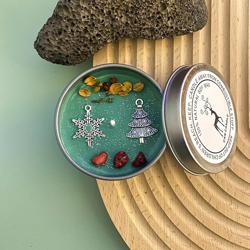 bougies parfumées en cristal avec fleur cadeau fait main pour aromathérapie - vue 8 sur 9