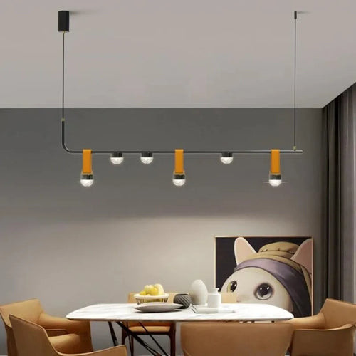 lustre nordique minimaliste led pour réception de restaurant
