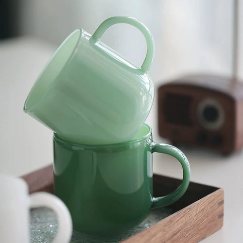 Tasse retro en verre style saphir borosilicate