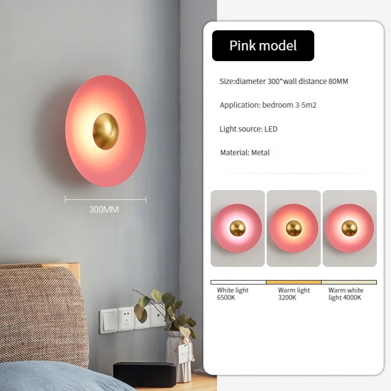 applique murale led ronde moderne pour décoration de luxe - vue 11 sur 11