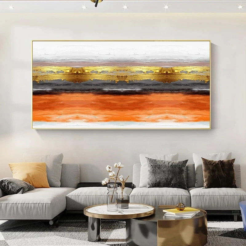 décoration murale abstraite personnalisable peinture sur toile artisanale - vue 7 sur 9