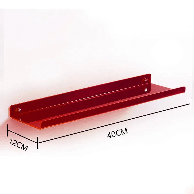 étagère murale flottante en acrylique transparent pour rangement organisé - vue 19 sur 57