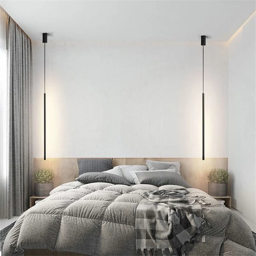 lustre led minimaliste longue bande luminaire suspendu moderne
