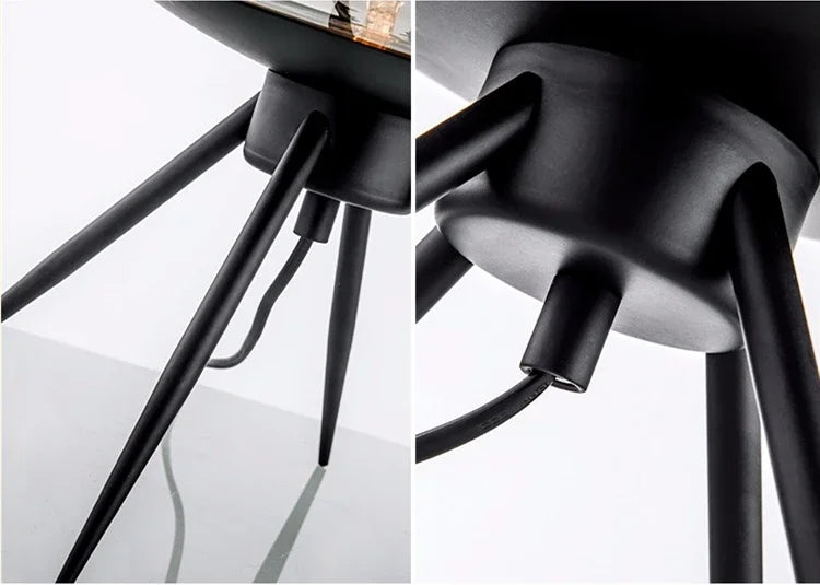 lampe de table led nordique moderne en verre pour décoration nocturne - vue 7 sur 10