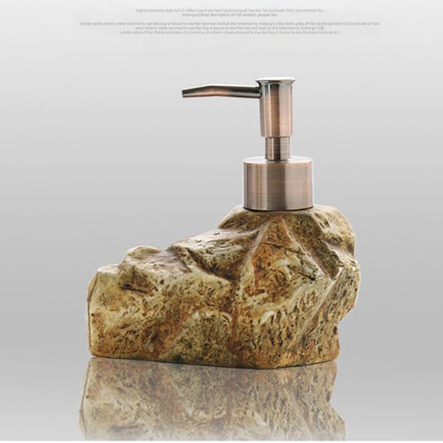 Realistic Ceramic Soap Dispenser - Stone-Like Hand Sanitizer Bottle with Pump, Luxury Shampoo and Shower Gel Refill Bottle - vue 6 sur 8