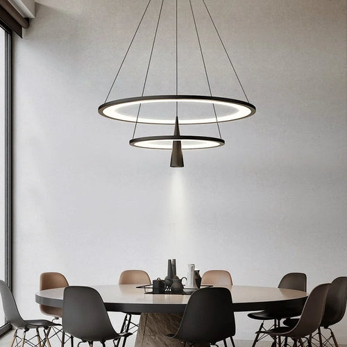 lustre moderne en cercle pour décoration intérieure élégante