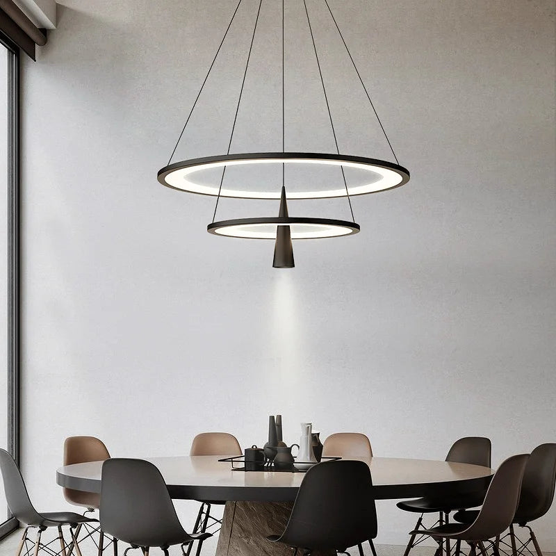 lustre moderne en cercle pour décoration intérieure élégante - vue 3 sur 10