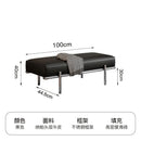 Stainless Steel Shoe Changing Bench, Long Stool, Italian Minimalist Leather, Bed-End Seat, Light, Luxury