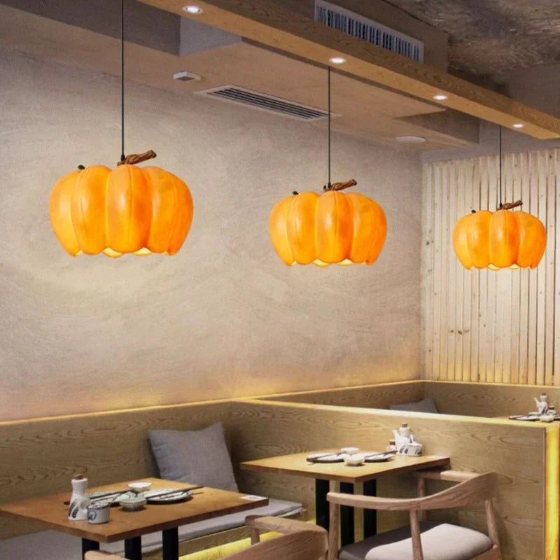 lustre rétro en forme de citrouille pour décoration d'Halloween - vue 3 sur 8