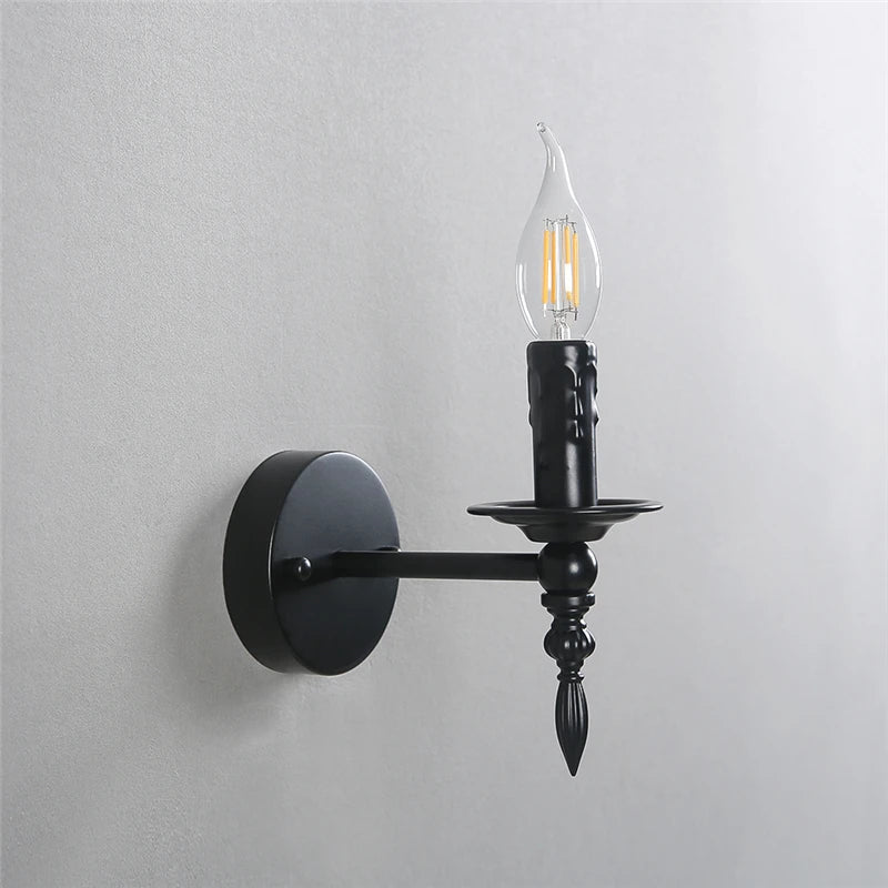 applique murale d'art rétro loft en fer vintage nordique led appliques luminaires